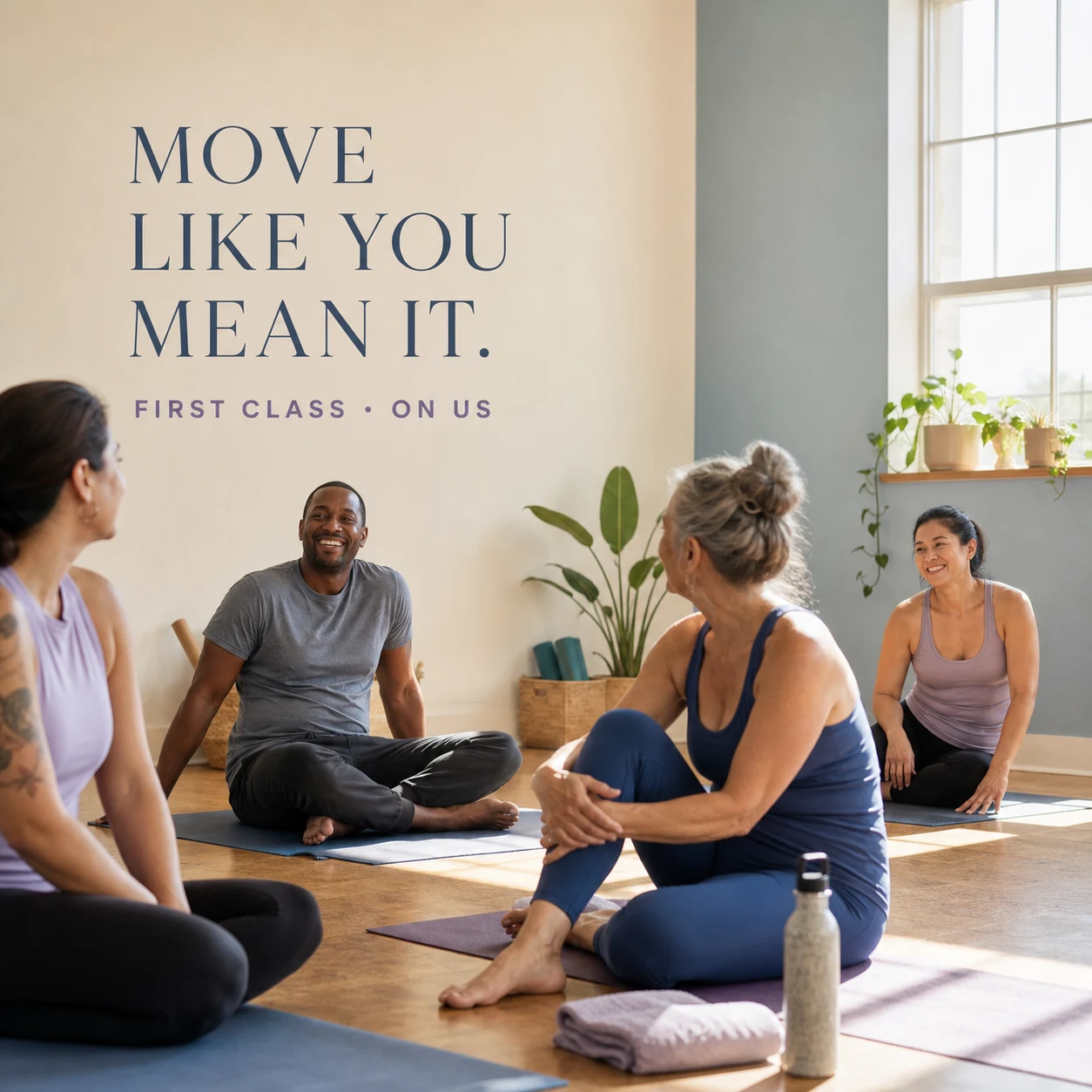 Wellness Studio social ad: Move Like You Mean It.