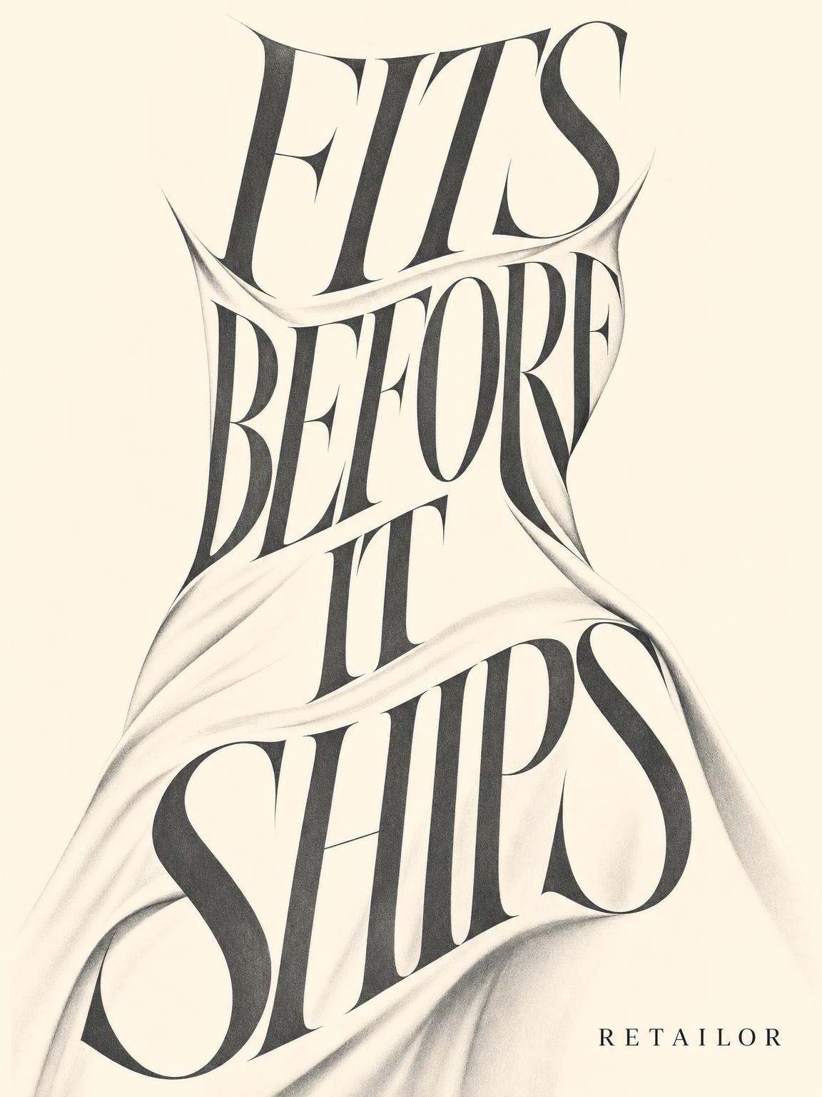 Retailor social ad: Fits Before It Ships.