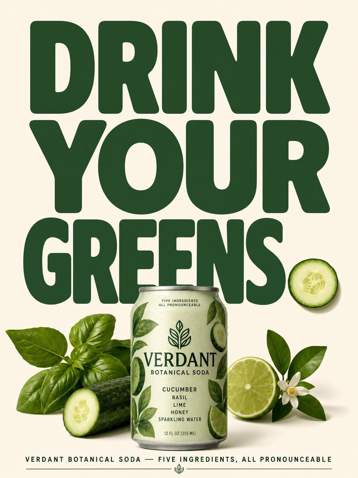Verdant social ad: Drink Your Greens.